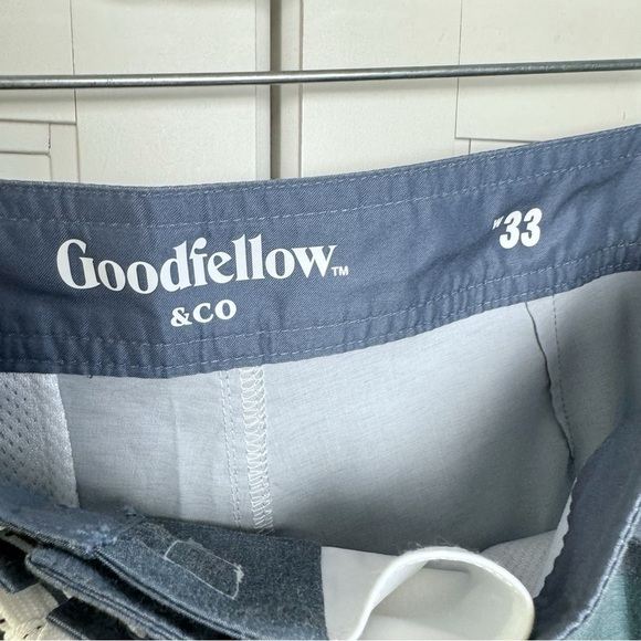 New! Goodfellow & Co. Men's Sz 33 IndigoVector Striped Boardshorts Swim Trunks - Picture 10 of 14